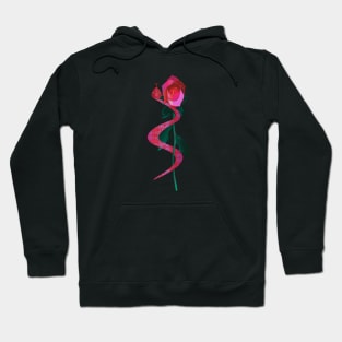 Red Serpent with Red Rose Hoodie